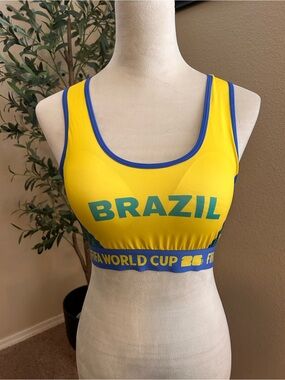 FIFA Brazil Sports Bralette World Cup Racer Back Samba Vibe